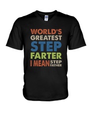 Step-farter V-Neck T-Shirt thumbnail