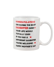 Congratulations Having Best Daughter Mug front