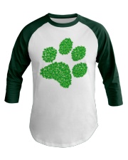 Dog Paw Clover Baseball Tee front