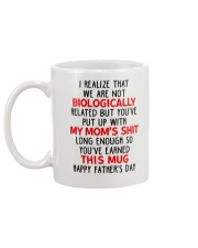 Put Up With Mom's Shit Mug back