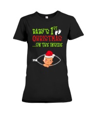 Baby First Christmas Inside Premium Fit Ladies Tee front