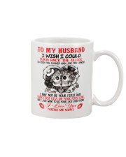 To husband turn back clock skull Mug front
