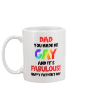 Dad Made Me Gay Mug back