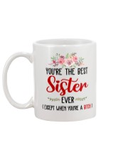 Best sister ever not a bitch Mug back