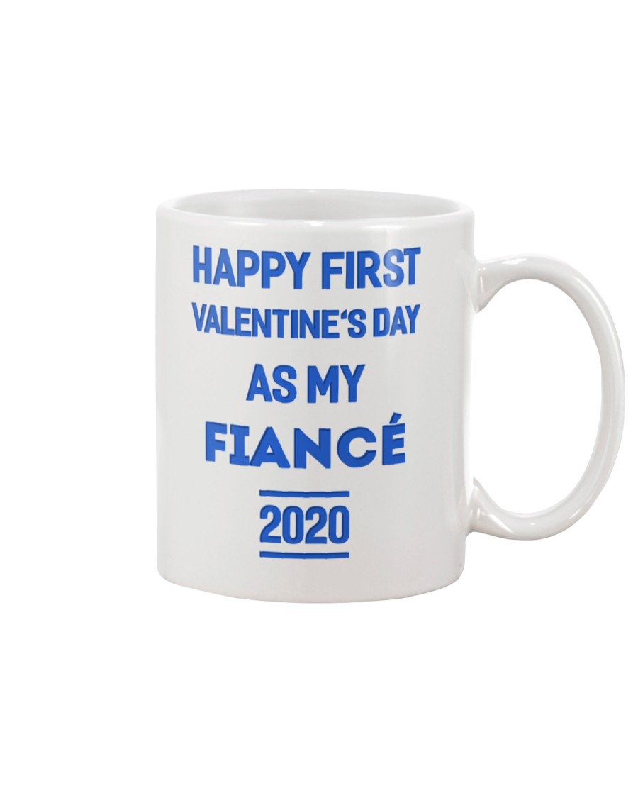 Happy First Valentine's Day As My Fiance Mug