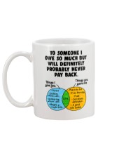 To Someone I Owe So Much Mug back