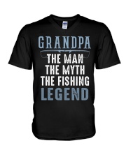 Grandpa Fishing Legend V-Neck T-Shirt thumbnail