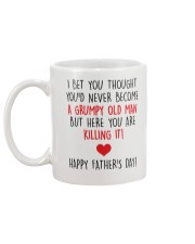 Never Become A Grumpy Old Man Mug back