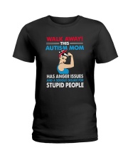 Walk Away Autism Mom Ladies T-Shirt front