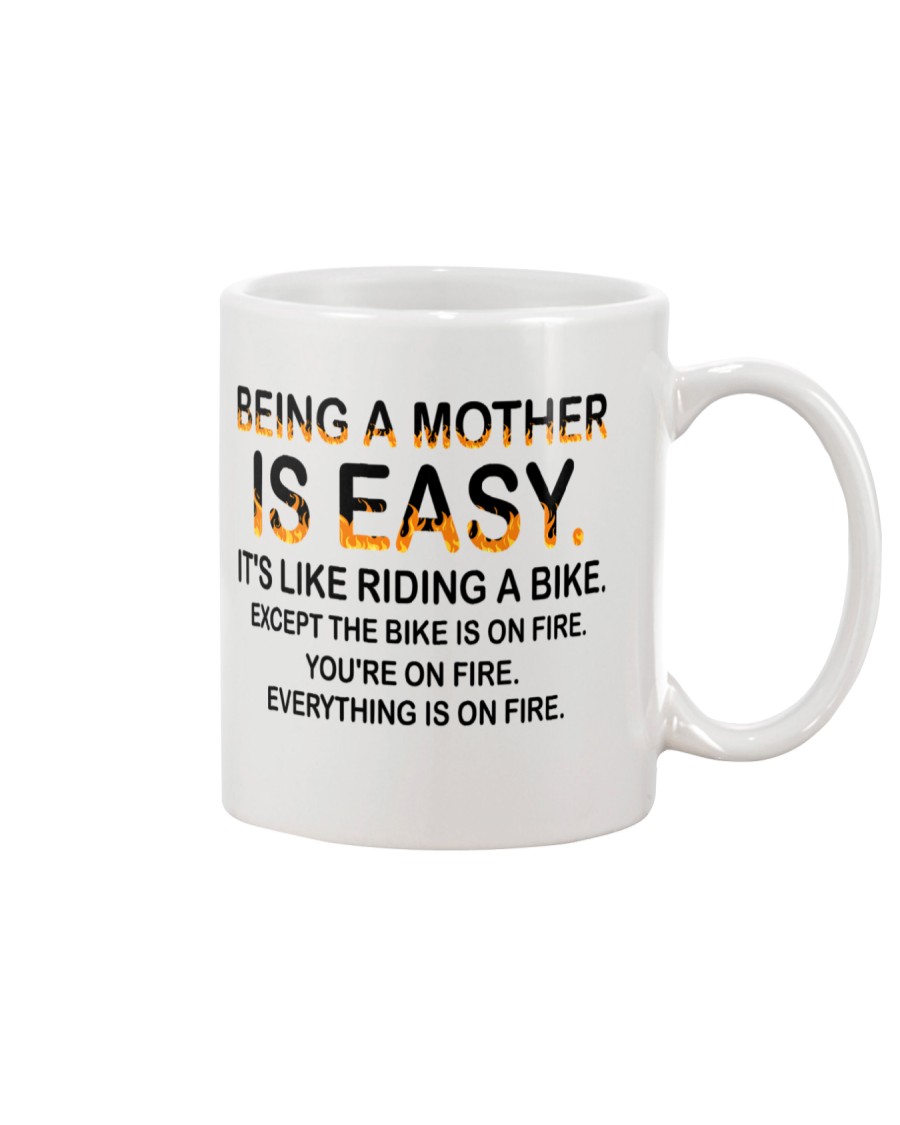 Mother riding on fire Mug