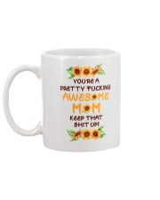 Awesome Mom Sunflower Mug back