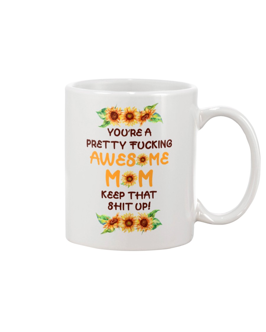 Awesome Mom Sunflower Mug