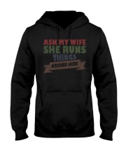My wife runs things Hooded Sweatshirt thumbnail