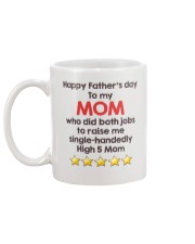 High 5 Mom On Fathers Day Mug back