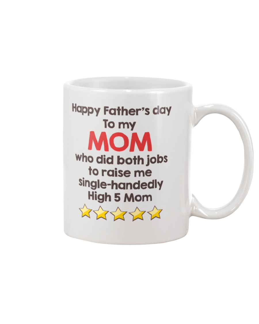 High 5 Mom On Fathers Day Mug