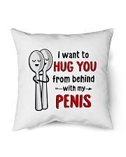 Hug You From Behind Indoor Pillow - 16” x 16” thumbnail
