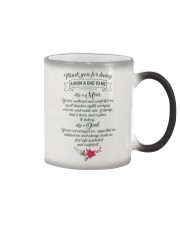 Thanks For Being Mom And Dad Color Changing Mug tile