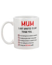 Thanks Mum List Mug back