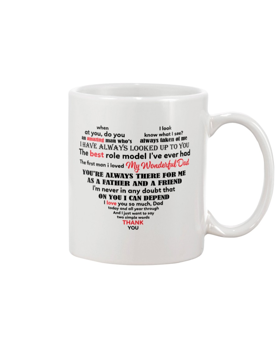 Dad Heart Shaped Mug