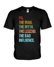 Pa Bad Influencer V-Neck T-Shirt thumbnail