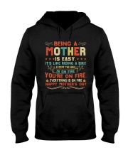 Being A Mother Is Easy Hooded Sweatshirt thumbnail