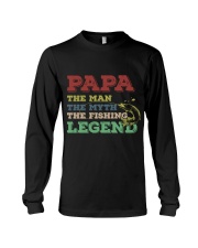 Papa The Fishing Legend Long Sleeve Tee front