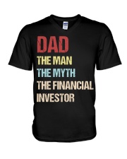 Dad Man Myth Financial Invester V-Neck T-Shirt thumbnail