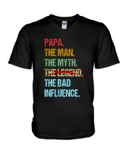 Papa Bad Influencer V-Neck T-Shirt thumbnail