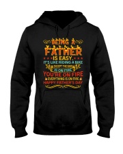 Being A Father Is Easy Hooded Sweatshirt thumbnail
