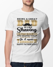 Being A Dad Is Like Shaving Classic T-Shirt lifestyle-mens-crewneck-front-13