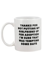 Putting Up For Adoption Mug back