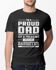 Proud Dad Of Freaking Awesome Daughter Classic T-Shirt lifestyle-mens-crewneck-front-13