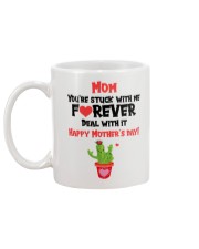 Mom Stuck With Me Forever Mug back