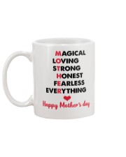 Mom Adjectives Mug back