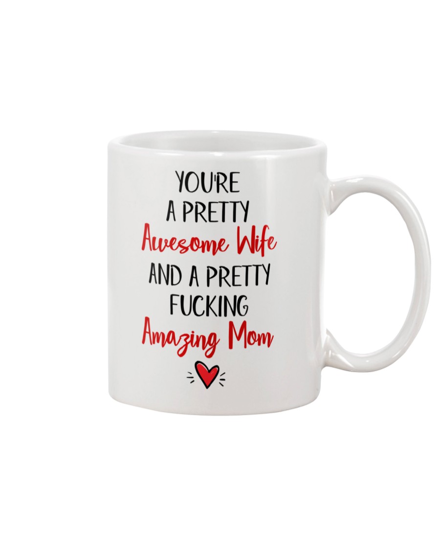 Pretty Awesome Wife Amazing Mom Mug