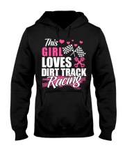 This Girl Loves Dirt Track Racing Racer Funny Hooded Sweatshirt thumbnail