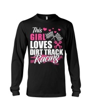 This Girl Loves Dirt Track Racing Racer Funny Long Sleeve Tee thumbnail