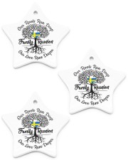 OUR ROOTS RUN DEEP OUR LOVE RUNS DEEPER Star Ornament (Porcelain) tile