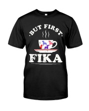 BUT FIRST FIKA Premium Fit Mens Tee tile