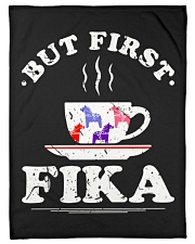 BUT FIRST FIKA Fleece Blanket tile