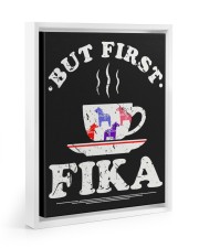 BUT FIRST FIKA white-floating-framed-canvas-wrap-print tile
