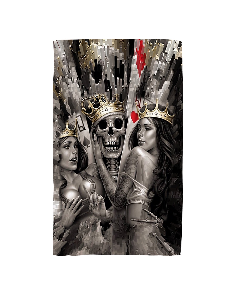 Poker Skull King and Queens Hand Towel