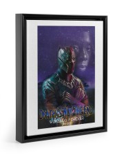 Death is not the end Floating Framed Canvas Prints Black tile