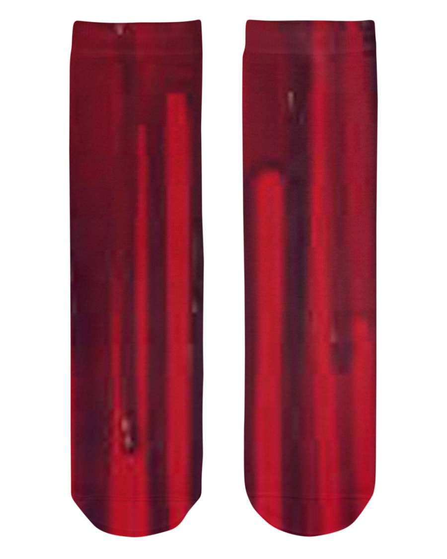 Red Crew Length Socks