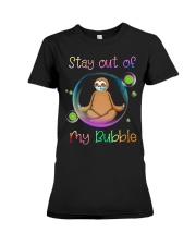 STAY OUT OF MY BUBBLE Premium Fit Ladies Tee thumbnail