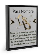 Para Nombre Floating Framed Canvas Prints Black tile