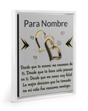 Para Nombre Floating Framed Canvas Prints White tile