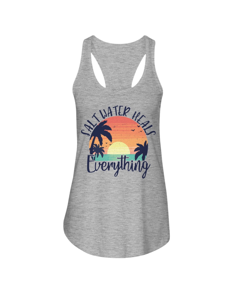 Salt Water Heals Everything Ladies Flowy Tank