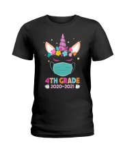 Quarantine Unicorn 4th Grade Ladies T-Shirt thumbnail