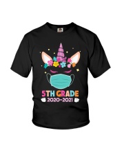 Quarantine Unicorn 5th Grade Youth T-Shirt front